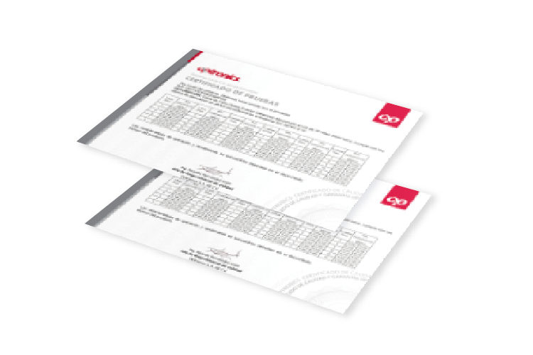 Certificados de pruebas mecánicas